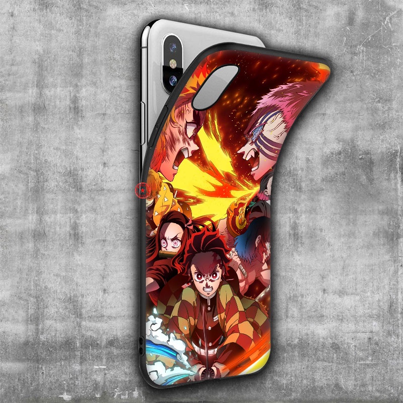 Ốp Điện Thoại Hình Demon Slayer Kimetsu no Yaiba Cho iPhone SE XR 5 5S 6 6S 7 8 11 Pro Max Plus XN10