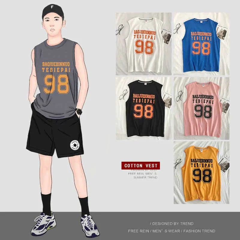 Áo ba lỗ cổ tròn thời trang nam nữ 98