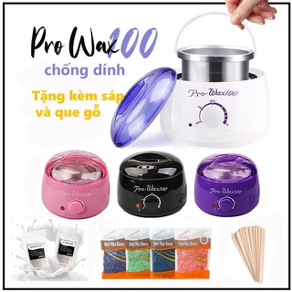 Nôi nấu sáp wax tẩy lông chuyên dụng tặng kèm que và sáp - dụng cụ tẩy lông tại nhà thiết bị tẩy lông nồi đun sáp