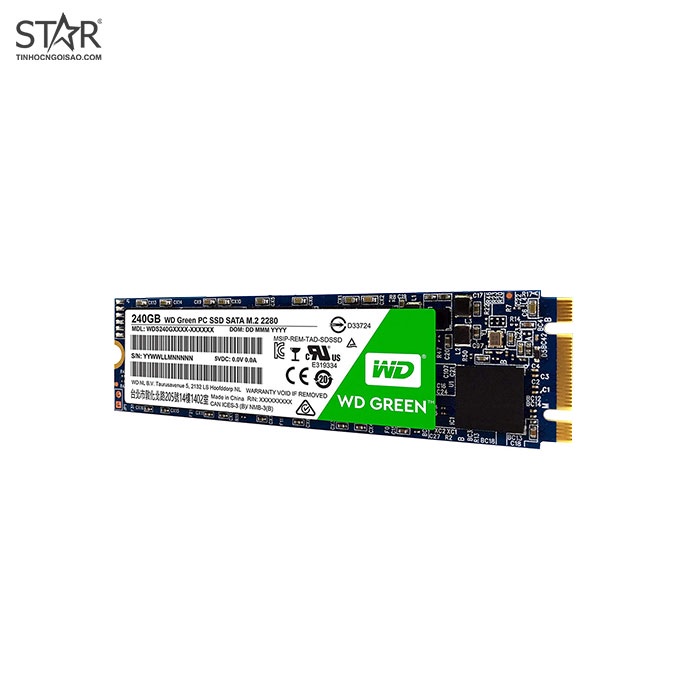 Ổ cứng SSD 240G Western Green M.2 Sata 6Gb/s TLC (WDS240G2GOB) | BigBuy360 - bigbuy360.vn