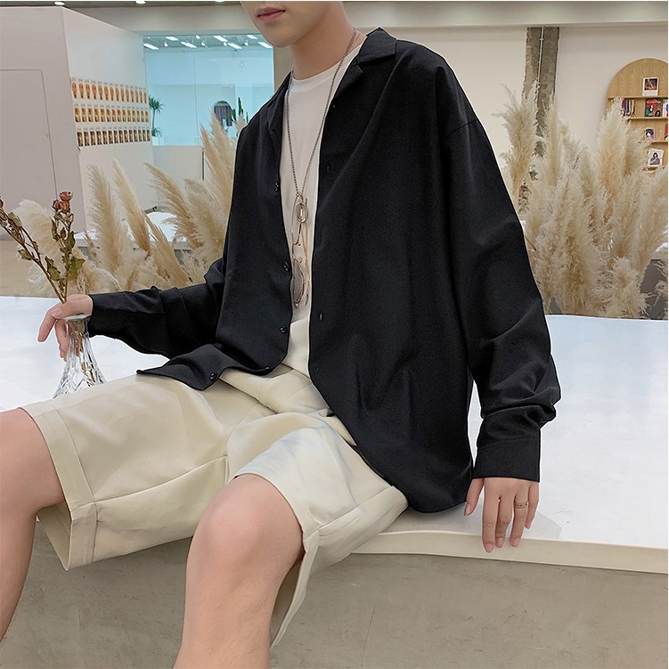 Áo sơ mi nam tay dài tay cổ bẻ thời trang Hàn Quốc | BigBuy360 - bigbuy360.vn