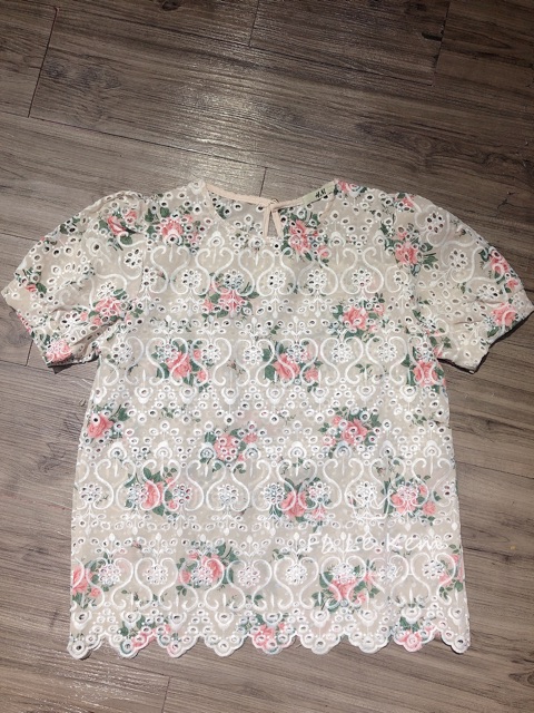 Áo Hoa Nhí Tay Bồng Dáng Xuông Babydoll Hoạ Tiết Thêu Basic A26 Ảnh Thật Video Lekemqc 🦋