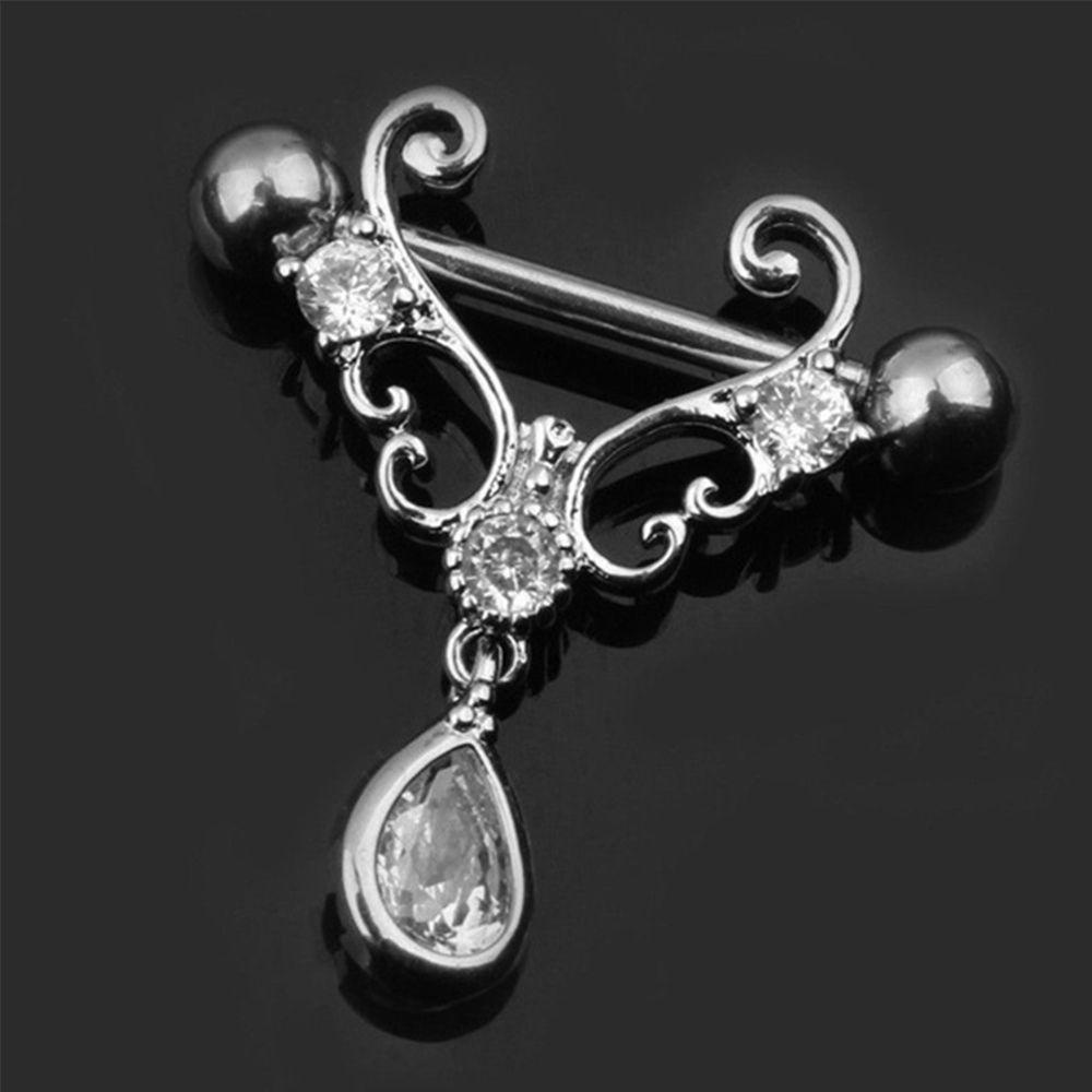 VANES1 Khuyên Nhũ Hoa Hình Giọt Nước Thời Trang