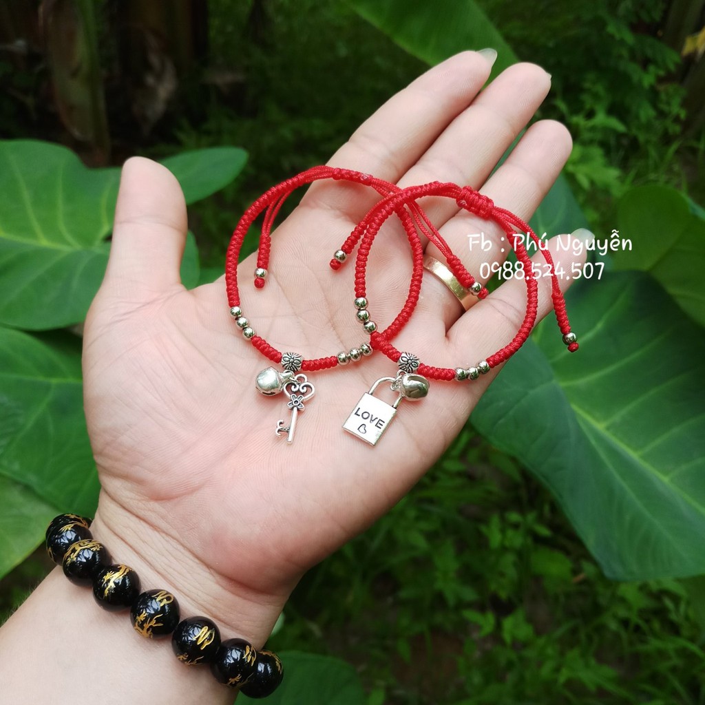 Vòng Đôi Ổ Khóa Nam Nữ ( Thông báo size cổ tay )