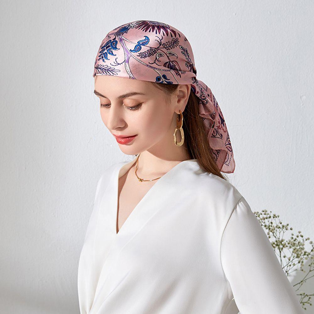 Dây Cột Tóc VANES1 Màu Trơn In Họa Tiết Hoa Và Chim Đa Năng Cho Nữ