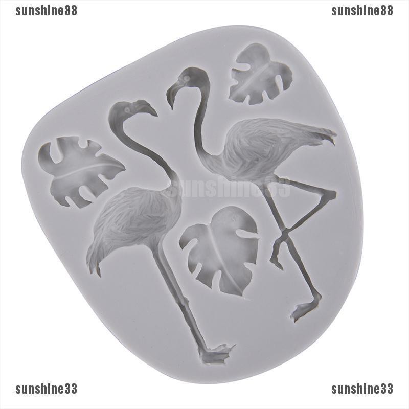 Khuôn Silicone Tạo Hình Làm Bánh Kẹo Hình Rùa / Chim Hồng Hạc