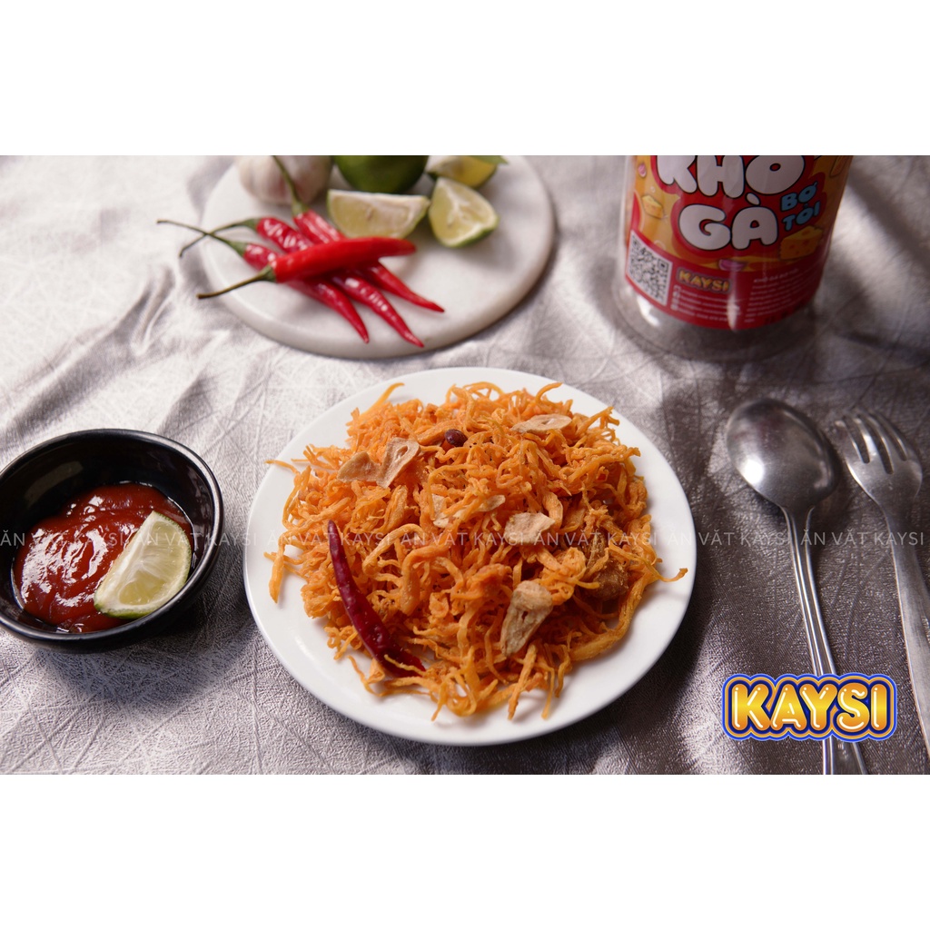 Khô gà bơ tỏi 300g Kaysi đồ ăn vặt Hà Nội | BigBuy360 - bigbuy360.vn