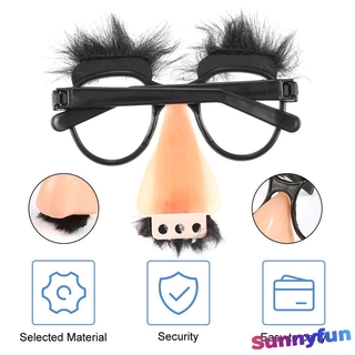Mắt Kính + Mũi + Râu Giả Hóa Trang Chú Hề Vui Nhộn