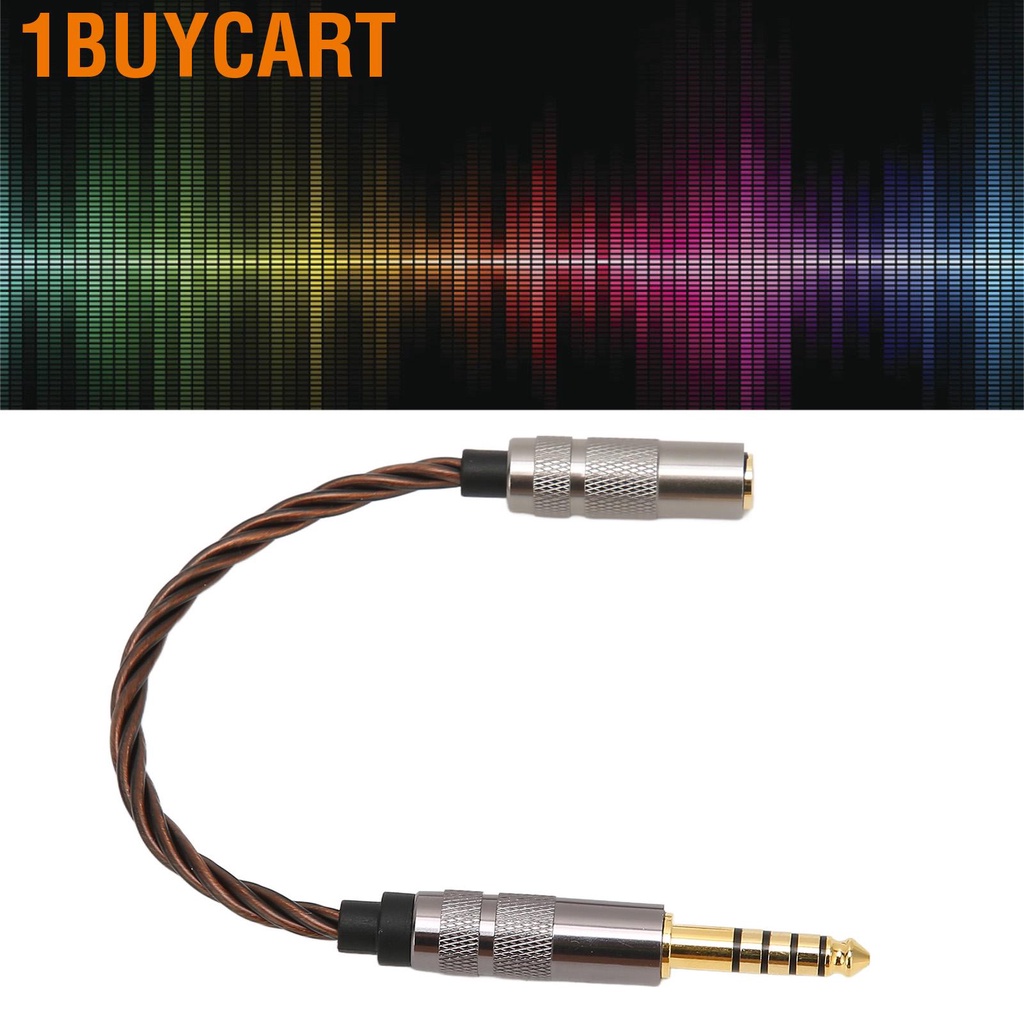 1buycart 4.4mm Balanced Male to 3.5mm Stereo Female Headphone Cable Gold Plated Portable Adapter for Music Lovers