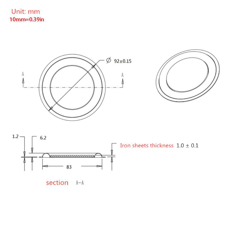 Set 2 màng rung âm bass dành cho loa thụ động 75/90/92/139mm