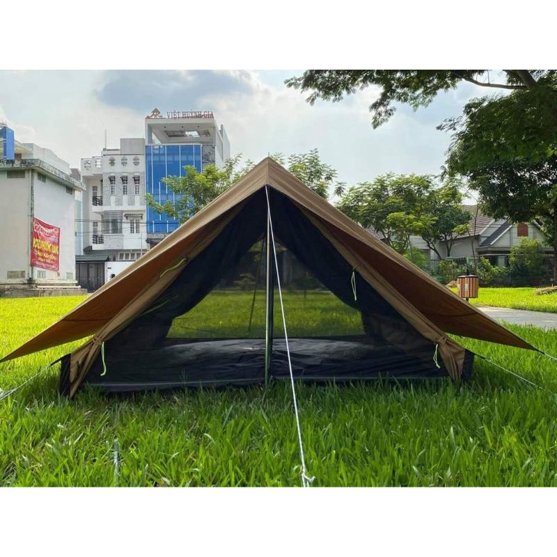 Lều cắm trại A-Fly Campoutvn dáng chữ A Vải Cao Cấp TC Canvas A395