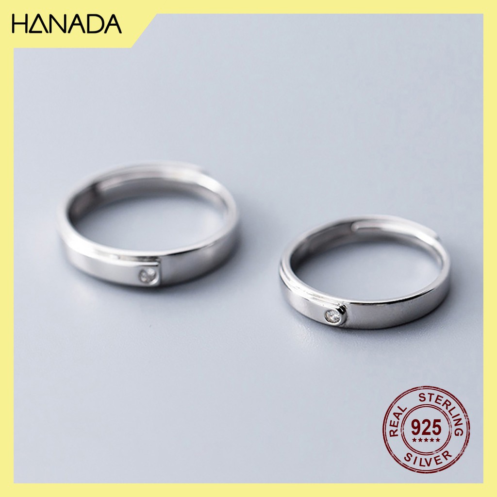 Nhẫn Cặp Bạc 925 Hanada R-1-B-0103 L16