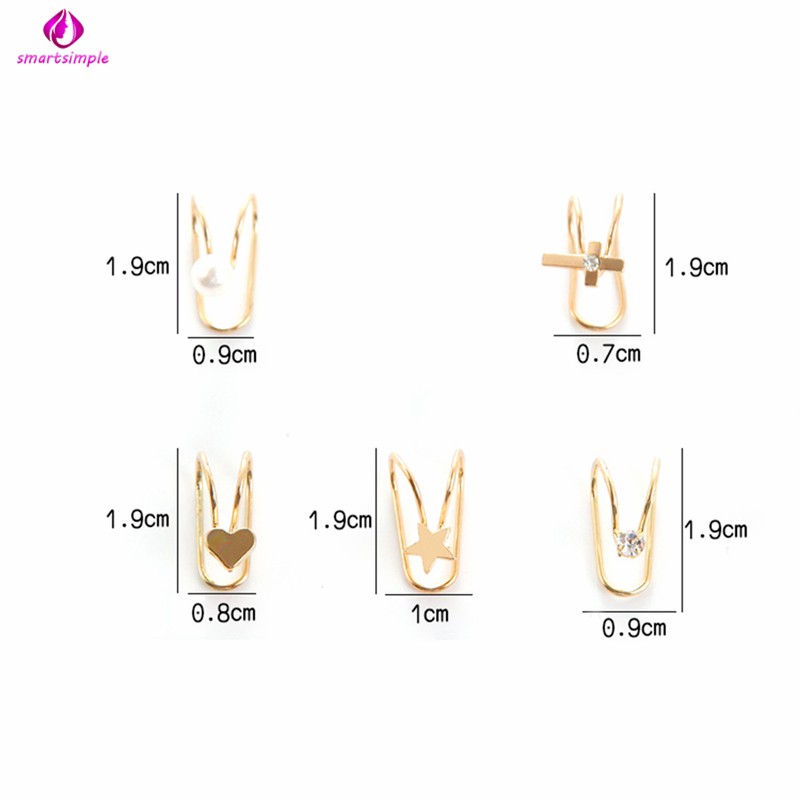 Khuyên Kẹp Vành Tai Đính Đá Và Ngọc Trai Giả Thời Trang Cho Nữ