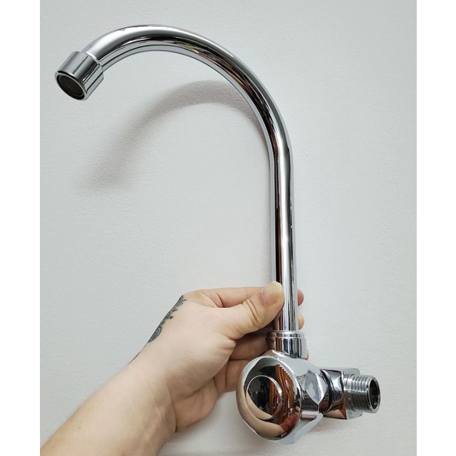 Vòi rửa chén bát một đường nước lạnh - âm tường xi bóng bền đẹp