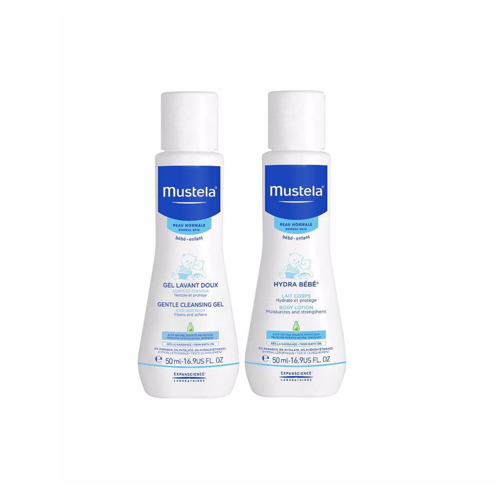 Kem Dưỡng Da & Sữa Tắm Gội Cho Em Bé Da Thường Mustela 50ml ( 100% NHẬP KHẨU PHÁP)