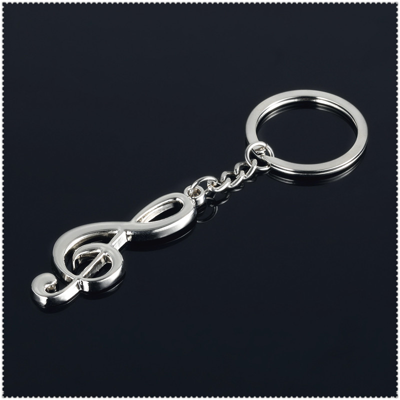 ✪ Móc Khóa Hình Nốt Nhạc Xinh Xắn ✪ 1 Mặt Dây Chuyền Kim Loại Quà Tặng