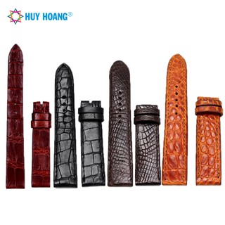 Dây đồng hồ da cá sấu Huy Hoàng nhiều màu (Size 16 - 18 - 20 ) LS8201-02-03-05