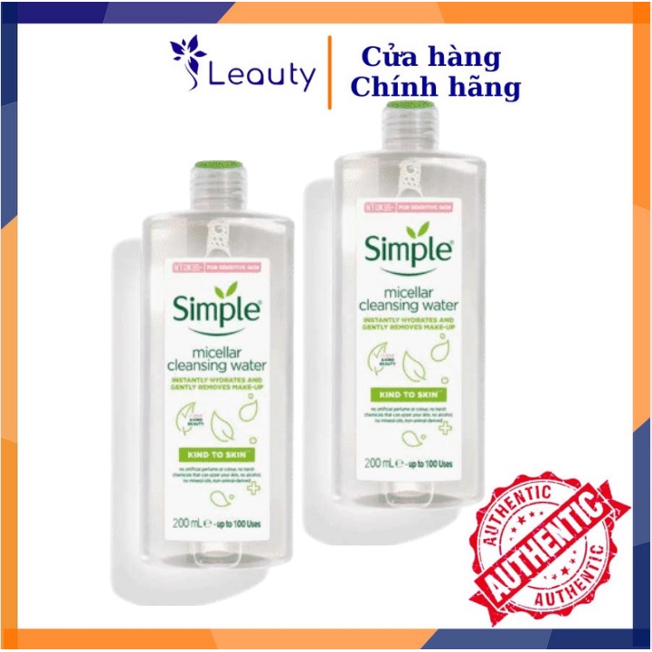 Nước Tẩy Trang Simple Micellar Cleansing Water 200ml