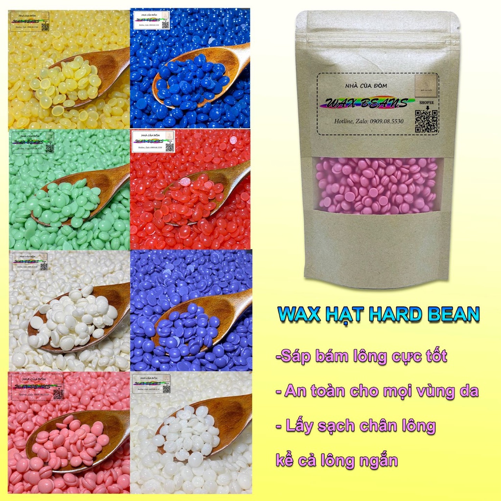 SÁP WAX LÔNG NÓNG HẠT ĐẬU HARD WAX BEAN 100g(Chính Hãng Úc) tặng que wax