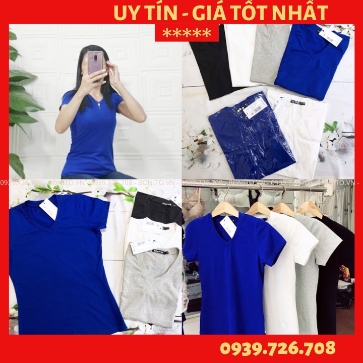 Áo thun nữ ❤️FREESHIP❤️Áo phông nữ áo thun cổ tim nữ trơn form ôm body chất đẹp màu trắng xanh đen xám