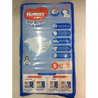 Bỉm - Tã Dán Huggies Size S 56 Miếng Dành Cho Trẻ (4-8Kg)