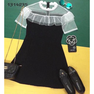 Bigsale Đầm xòe phối ren bi