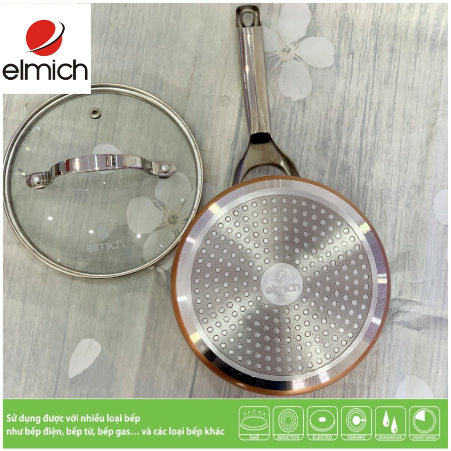 quánh ELMICH 1182 nấu bột💖 elmich 💖chống dính phủ sứ 16cm_an toàn cho sức khỏe của bé (tsale sốc)