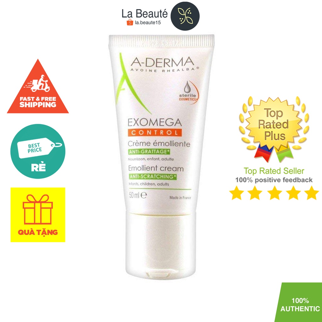 A-Derma Exomega Control Emollient Cream Anti-Scratching - Kem Dưỡng Giảm Ngay Kích Ứng Da