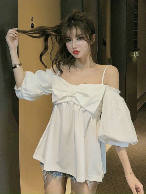 [Mã FAMAYWA giảm 10K đơn 50K] ÁO 2 DÂY NƠ RỚT VAI DỄ THƯƠNG 🥰. ( SIÊU RẺ) | BigBuy360 - bigbuy360.vn