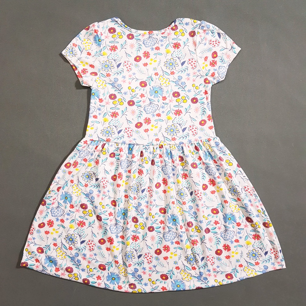 Đầm thun cotton ngựa pony, hoa nhí dể thương mát mẻ cho bé gái