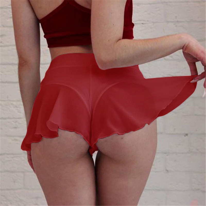 Quần short ôm dáng lưng cao xếp ly đi biển mới cho nữ