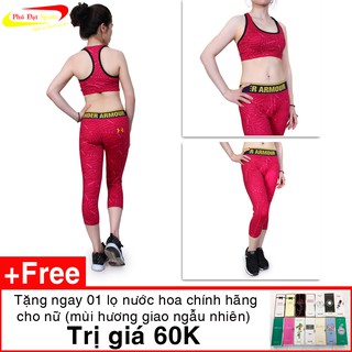 [XẢ KHO] Bộ tập gym , đồ tập Yoga Suit nữ cao cấp màu hồng - DT02