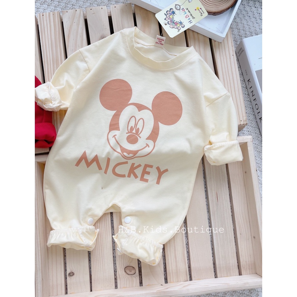 Body dài tay in hình chuột micky cho bé trai- bé gái 3-12kg