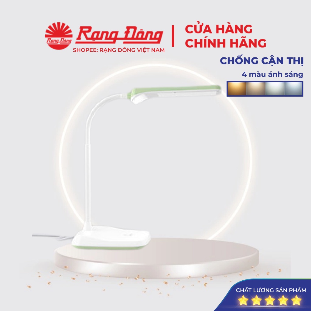 Đèn học Rạng Đông 6W LED chống cận, đèn bàn bảo vệ mắt, thị lực,3 mức sáng, Model RDRL36