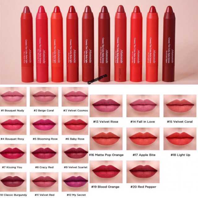 Son bút chì siêu lì Mamonde Creamy Tint Color Balm Intense | BigBuy360 - bigbuy360.vn