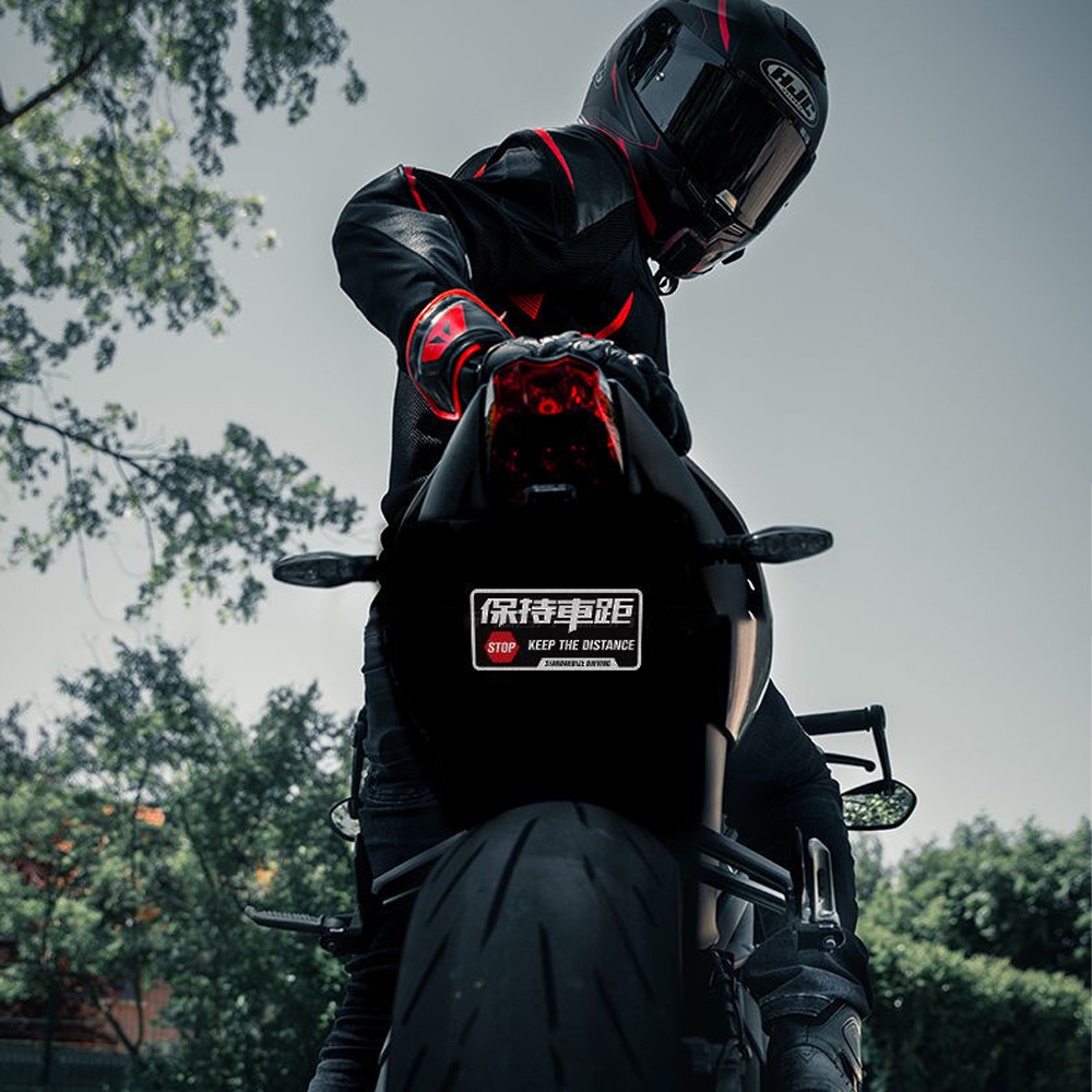 GIỮ KHOẢNG CÁCH Cảnh báo Nhãn dán xe Phản chiếu Cảnh báo Decal Ô tô Xe máy Hình dán đã sửa đổi