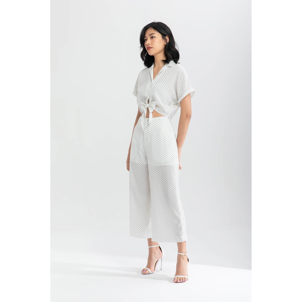 Áo croptop thắt nơ nữ IVY moda MS 16M6330
