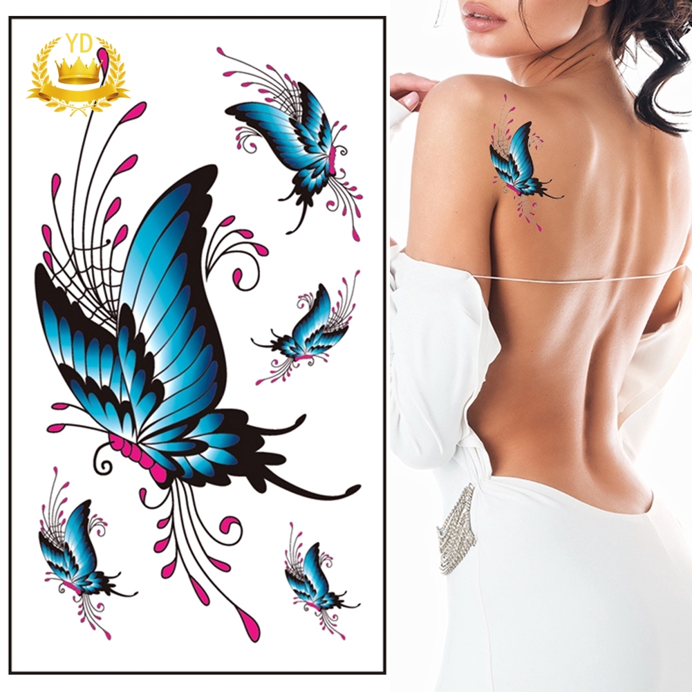 [Hàng mới về] Hình xăm dán tạm thời chống nước hình bướm quyến rũ