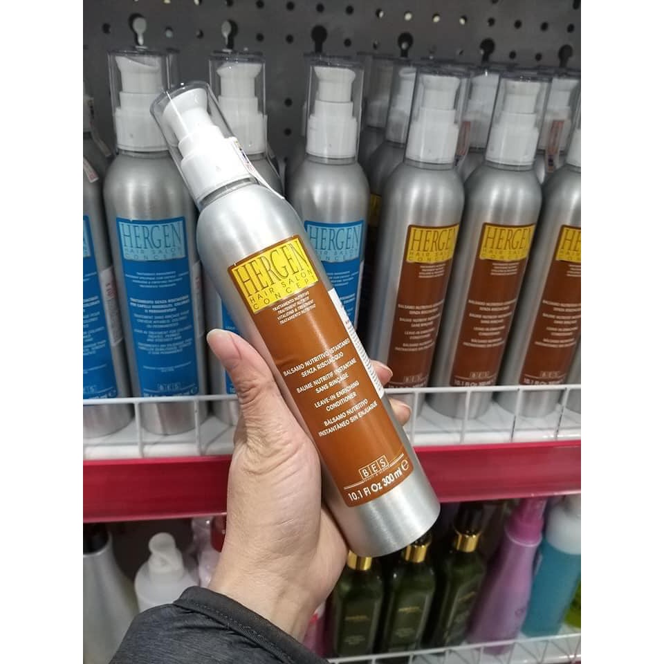 [ Hergen Chính hãng ] Mỡ Dưỡng Xả Khô Bes Hergen Leave in Enriching Conditioner Cho Tóc Khô Sơ Hư Tổn 300ml (ITALY)