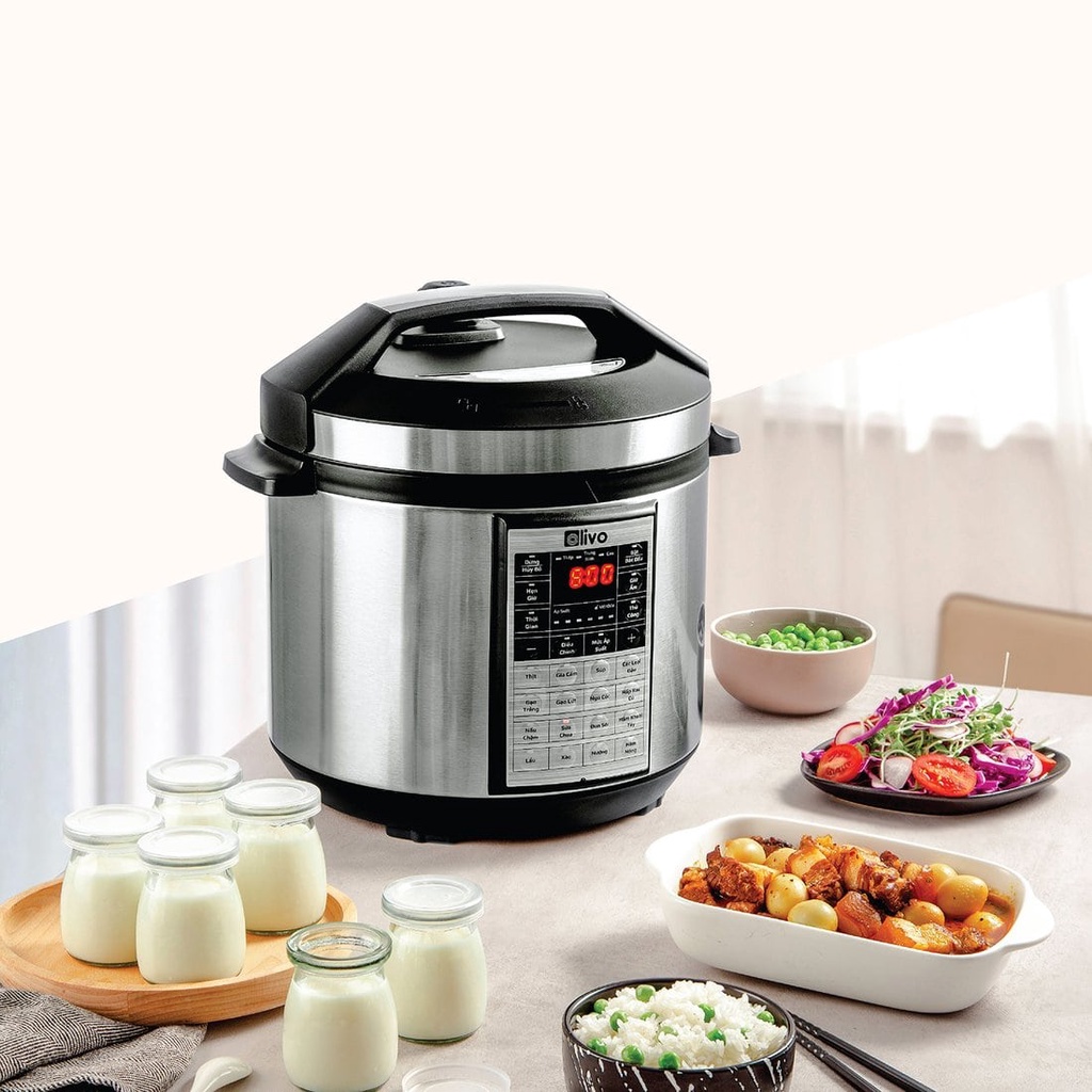 Nồi áp suất điện đa năng Olivo PC60 - 16 Chức Năng - Dung Tích 6L
