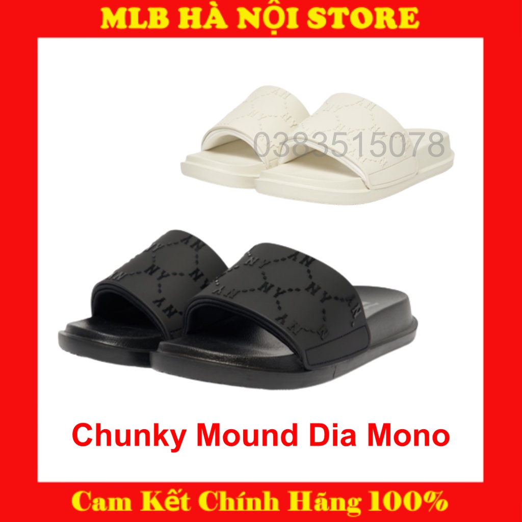 Dép MLB Chunky Mound Dia Monogram New York Yankees
