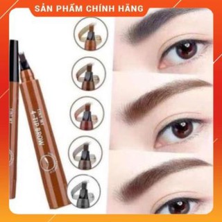 Bút tattoo chân mày_chì kẻ mày phẩy sợi 4d chống nước, siêu thật_aiyi premium bút phẩy sợi chân mày 4d