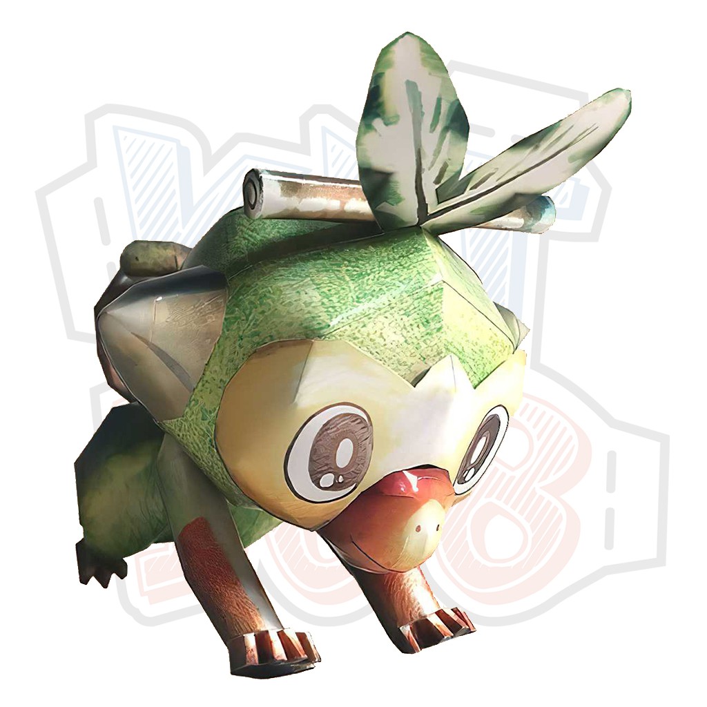 Mô hình giấy Anime Game Pokemon Grookey ver 2