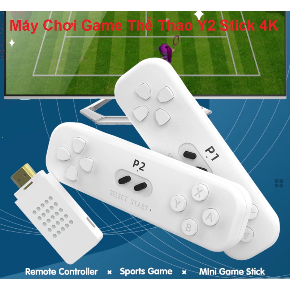 Máy Chơi Game Stick Thể Thao Y2 Fit 830 Kết Nối HDMI Dùng Trên Tivi Không Dây Game 4K, Trò sport + trò chơi cổ điển