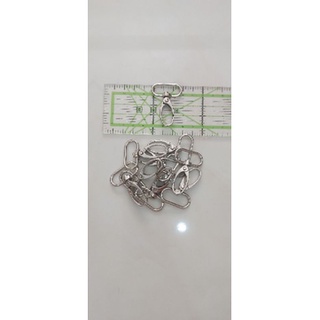 Lẻ 2/5/10 cái móc cua xi màu bạc 2cm/2,5cm