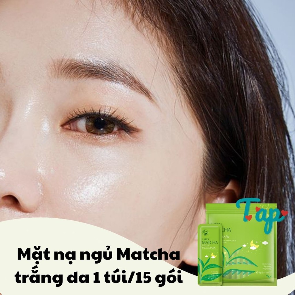 (Set 12 gói) Mặt nạ bùn Trà xanh matcha Laikou làm sạch sâu cấp ẩm chống lão hóa (5g*12 gói )