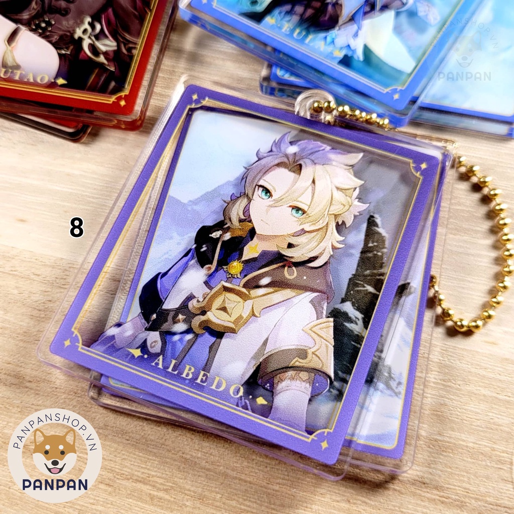 Móc khóa Anime Genshin Impact 2 lớp (6cm) DELUXE