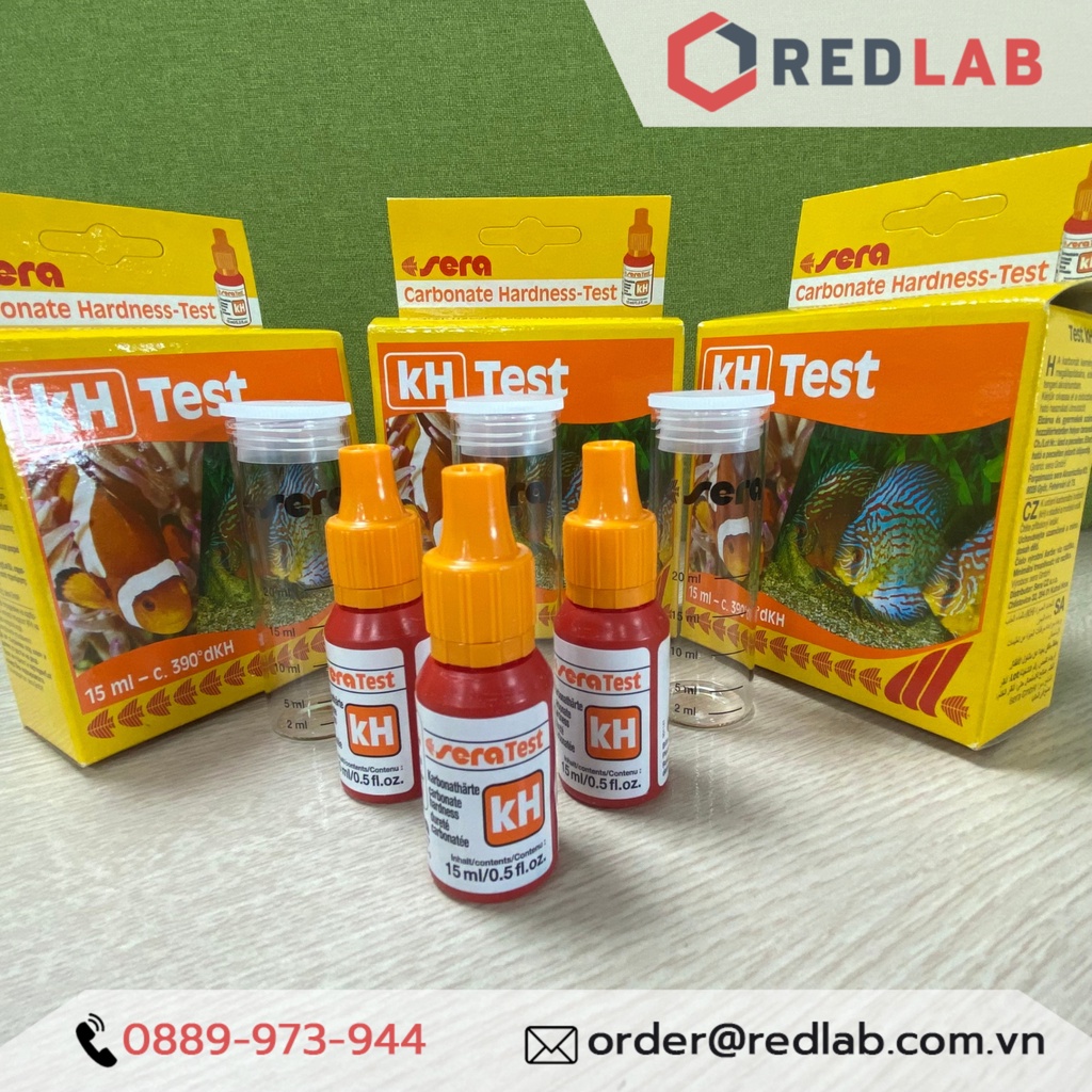 Test nhanh kH Sera Kiểm tra độ kiềm trong nước hồ cá Sera - Hàng chính hãng