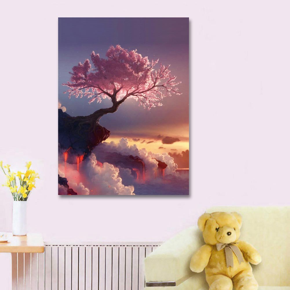 Bức tranh đính đá 5D tự làm họa tiết hình cây thần tiên tuyệt đẹp kèm phụ kiện | BigBuy360 - bigbuy360.vn