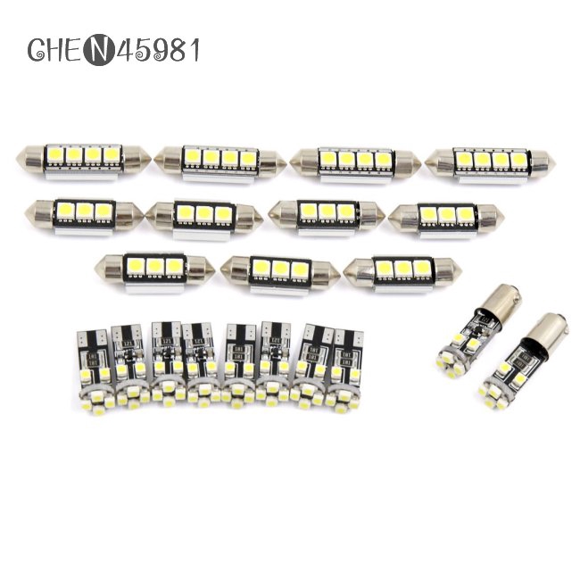 Set 21 Đèn Led Ánh Sáng Trắng Dành Cho Xe Ô Tô Bmw E46 Sedan Coupe M3 1999-2005